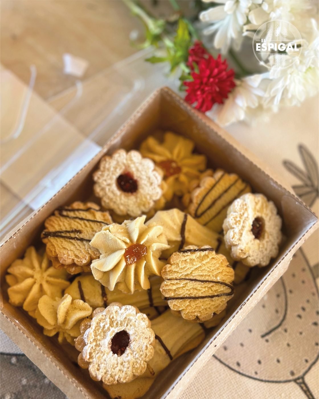 Caja de galletas de mantequilla surtidas El Espigal